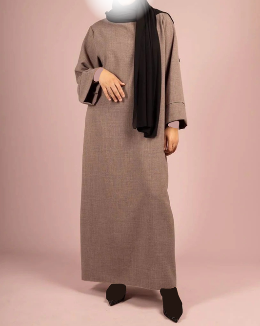 Maxi Basic Abaya (Leinen-Optik)