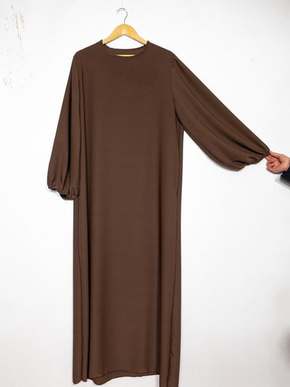 Maxi Abaya Ballonärmel (Medina Seide)